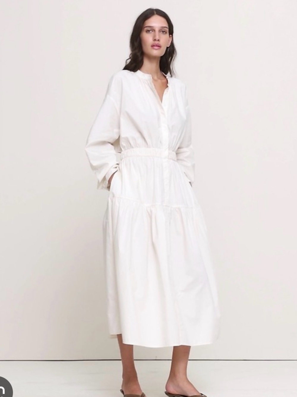 NWOT Banana Republic Midi Shirt Dress w/ Open Back